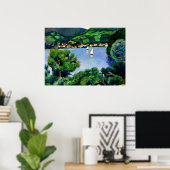 Macke - Blick auf Tegernsee Poster (Heimbüro)
