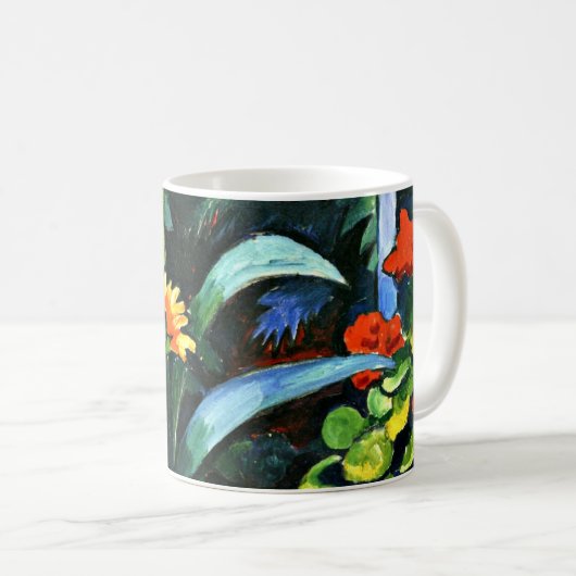 Macke - Blume im Garten Kaffeetasse (VorderseiteRechts)