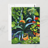 Macke - Blume im Garten Postkarte (Vorne/Hinten)
