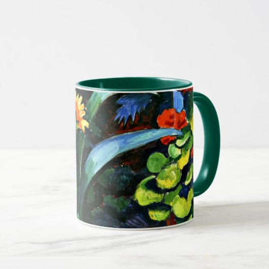 Macke - Blumen im Garten, Tasse (VorderseiteRechts)