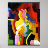 Macke - Farbige formen III, abstrakte Kunstwerke, Poster (Vorne)