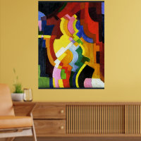 Macke - Farbige formen III, abstrakte Kunstwerke,