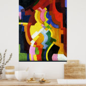 Macke - Farbige formen III, abstrakte Kunstwerke, Poster (Küche)