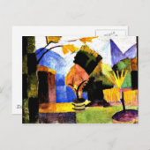 Macke - Garten am Thunersee Postkarte (Vorne/Hinten)