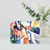 Macke - Gruß, Gemälde Postkarte (Stehend Vorderseite)
