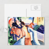Macke - Gruß, Gemälde Postkarte (Vorne/Hinten)