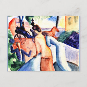 Macke - Gruß, Gemälde Postkarte