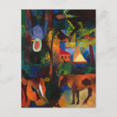 Macke - Landschaft mit Kühen, Segelboot und... Postkarte (Vorderseite)