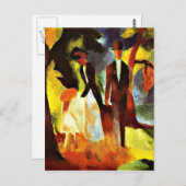 Macke - Menschen am See Postkarte (Vorne/Hinten)