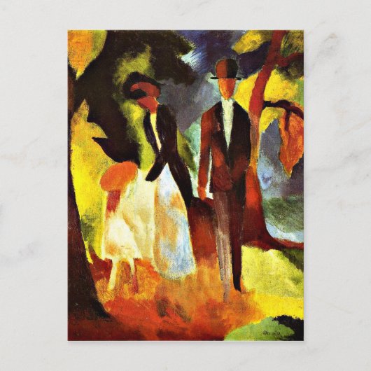Macke - Menschen am See Postkarte (Vorderseite)