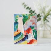 Macke - Picnic am Strand Postkarte (Stehend Vorderseite)