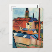 Macke - St. Mary's with House and Chimney Postkarte (Vorne/Hinten)