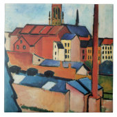 Macke - St. Mary's with Houses and Chimney (Bonn)  Fliese (Vorderseite)