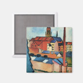 Macke - St. Mary's with Houses and Chimney (Bonn) Magnet (Vorderseite/Rückseite)