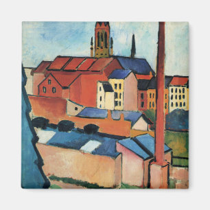 Macke - St. Mary's with Houses and Chimney (Bonn) Magnet