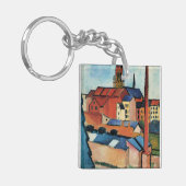 Macke - St. Mary's with Houses and Chimney (Bonn) Schlüsselanhänger (Vorderseite links)