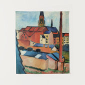 Macke - St. Mary's with Houses and Chimney (Bonn) Wandteppich (Vorderseite)