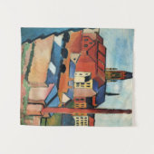 Macke - St. Mary's with Houses and Chimney (Bonn) Wandteppich (Vorderseite (Horizontal))