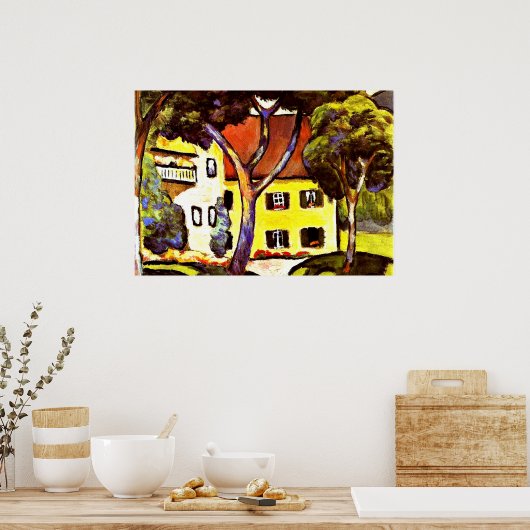 Macke - Staudacher's House in Tegernsee Poster (Küche)