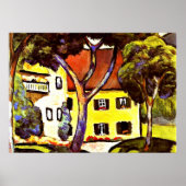 Macke - Staudacher's House in Tegernsee Poster (Vorne)