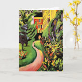 Macke - Unser Garten mit blühenden Grenzen Karte (Gelbe Blume)