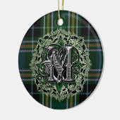 MacKellar Clan-karierte Monogrammverzierung Keramik Ornament (Links)