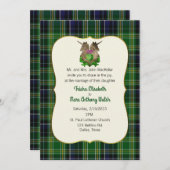 MacKellar Clan Scottish Symbols Wedding Einladung (Vorne/Hinten)
