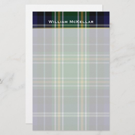 MacKellar Kariert Custom Stationery Briefpapier (Vorne/Hinten)