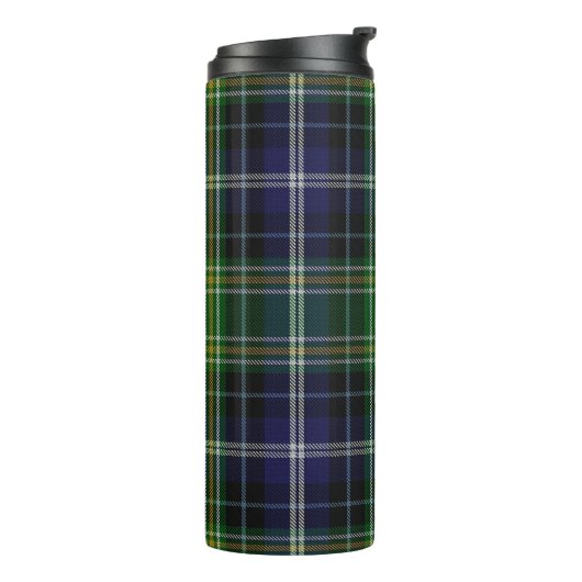 MacKellar Tartan Karierter, benutzerdefinierter Th Thermosbecher (Nach links gedreht)