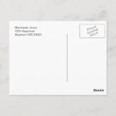 Mackenzie Black Damask Chic Postcard Postkarte (Rückseite)