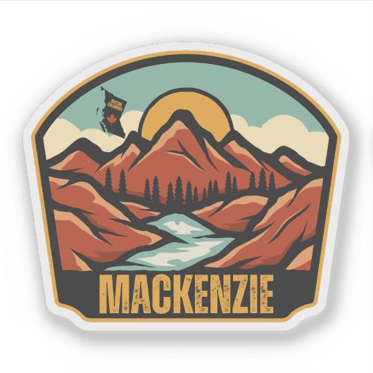 Mackenzie, British Columbia Aufkleber (Vorderseite)