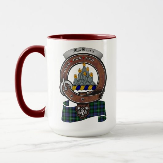 MacKenzie Clan Abzeichen Combo 15oz Tasse (Links)