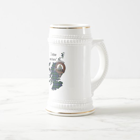 MacKenzie Clan Abzeichen Stein Bierglas (VorderseiteRechts)