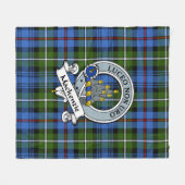 MacKenzie Clan Abzeichen Tartan Kariert Fleecedecke (Vorderseite (Horizontal))