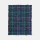 Mackenzie Clan Blue und Türkis Moderner Tartan Fleecedecke (Vorderseite)
