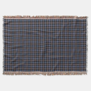 Mackenzie Clan Brown and Blue Reproduction Tartan Decke