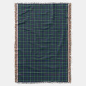 Mackenzie Clan Royal Blue und Forest Green Tartan Decke (Vorderseite Vertikal)