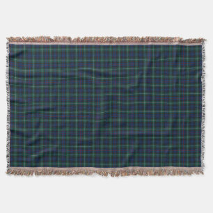 Mackenzie Clan Royal Blue und Forest Green Tartan Decke
