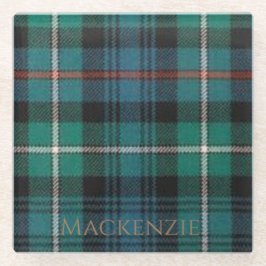 Mackenzie Clan Tartan Glass Untersetzer