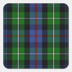 MacKenzie Clan Tartan Quadratischer Aufkleber