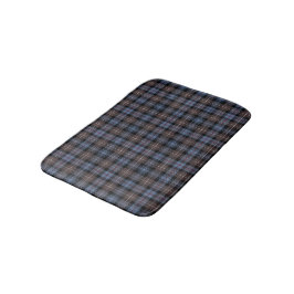 Mackenzie Clan Weathered Blue und Brown Tartan Badematte