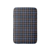 Mackenzie Clan Weathered Blue und Brown Tartan Badematte (Vorderseite Vertikal)