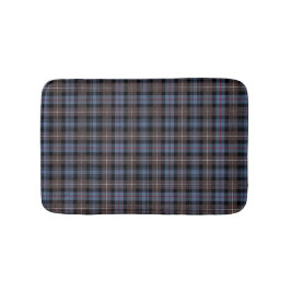 Mackenzie Clan Weathered Blue und Brown Tartan Badematte