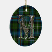 MacKenzie Kariert Monogram-Verzierung Keramikornament (Rechts)