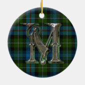 MacKenzie Kariert Monogram-Verzierung Keramikornament (Hinten)