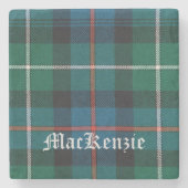 MacKenzie, MacKenzie Schottischer Tartan, MacKenzi Steinuntersetzer (Vorderseite)