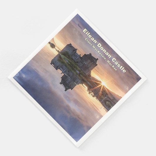 MacKenzie MacRae Clans' Eilean Donan Castle Foto Serviette (Ecke)