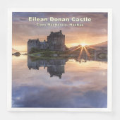 MacKenzie MacRae Clans' Eilean Donan Castle Foto Serviette (Vorderseite)