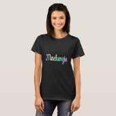 Mackenzie Minimalistisch Rainbow Schlicht Text Wom T-Shirt (Vorne ganz)