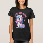 Mackenzie Niedlich Unicorn Design für Mädchen Name T-Shirt (Vorderseite)